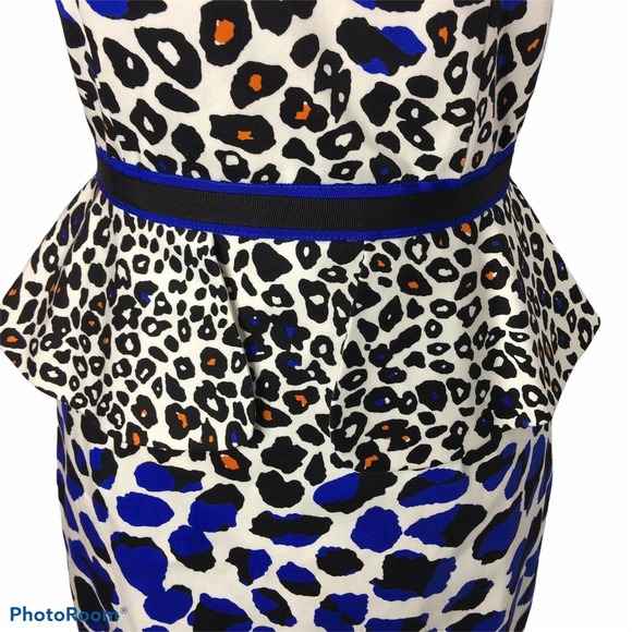 David Meister Animal Print Peplum Dress Size‎ 2 - Picture 8 of 11